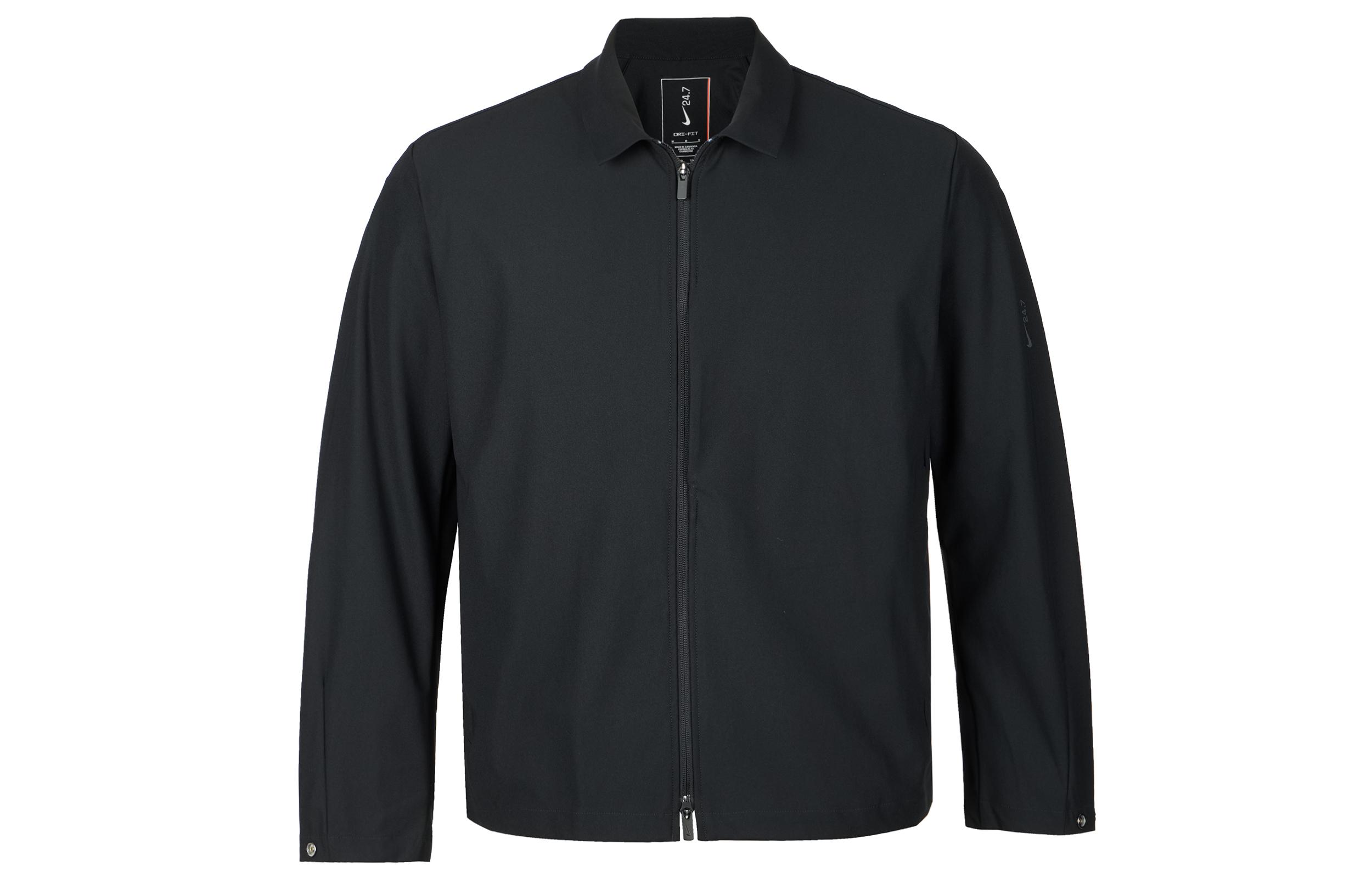 Nike Dri Fit Jackets Men s Black Stand Collar Moderate Other IF2868-010 XL