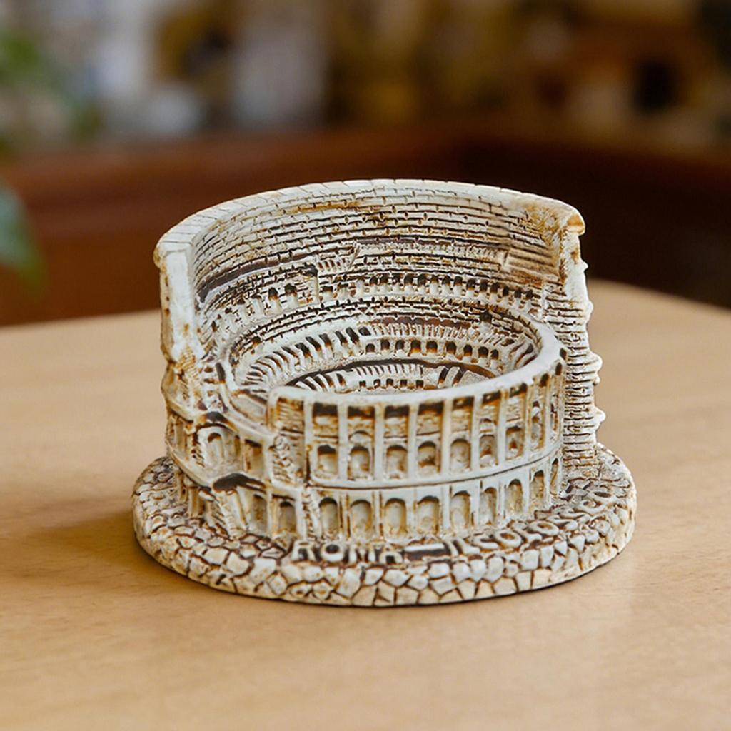 Miniature Roman Colosseums Model Resin Colosseums Sculpture Ancient Roman Architecture Small Italian Desktop Ornaments