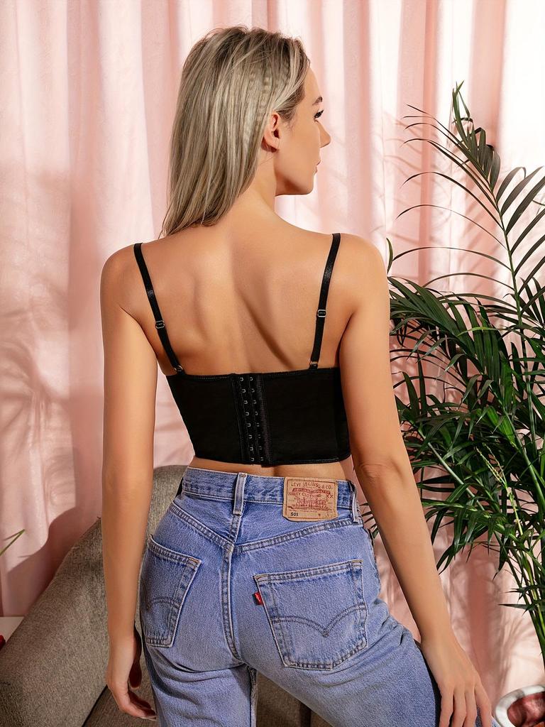 French Sweetheart Strapless Underwire Bustier Top for Women
