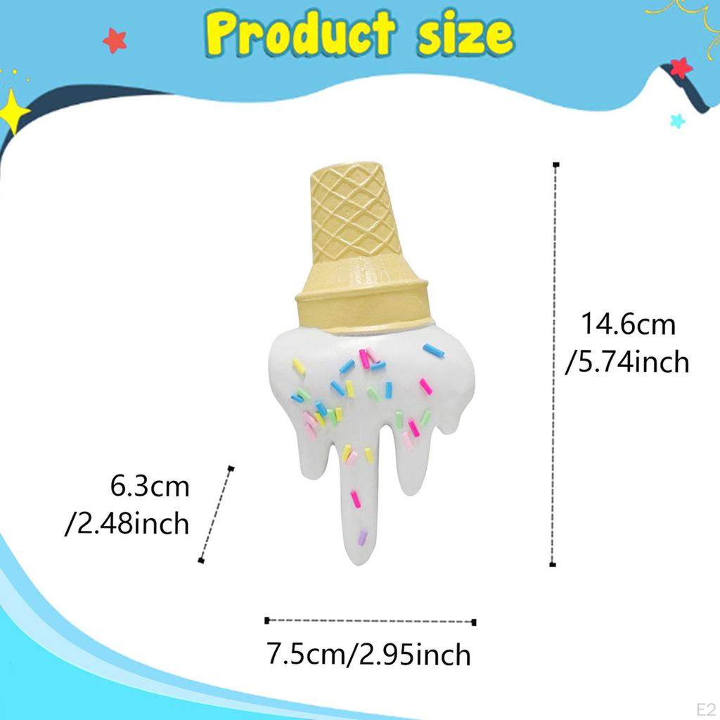 Melting Ice Cream Cone Figurine Statue ,Summer Beach Cool Prop Simulated Crafts Creative