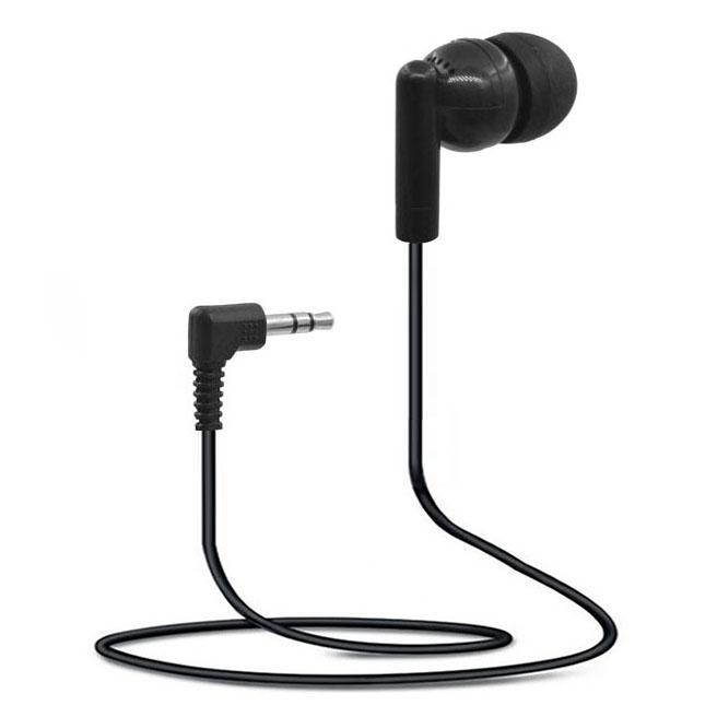 One Side In Ear Wired 3.5mm Music Earphones & Studio Gamer Headphones for Kids-Black 0.8m Cord