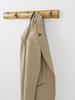 Luminous W4HOOK-NA Wall Hanger 45cm 4-Row Space-Saving Bamboo Aluminum Natural Hooks