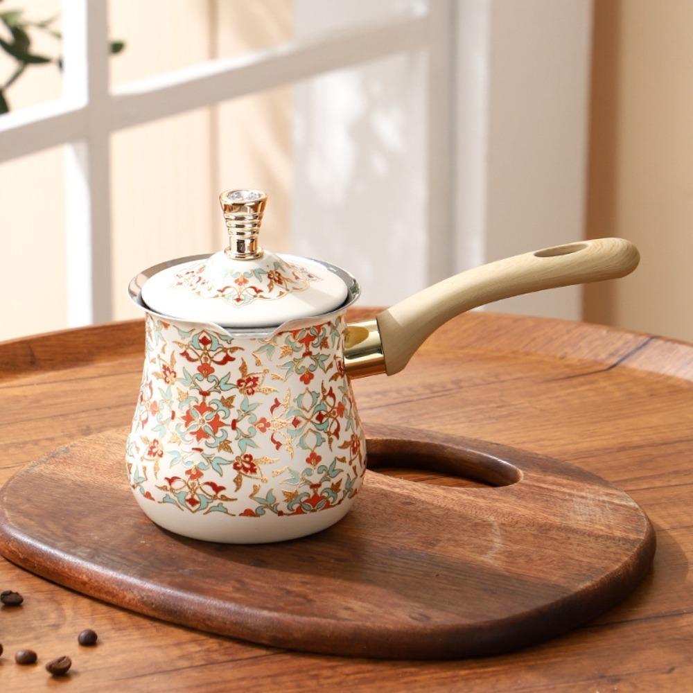550ml Turkish Coffee Pot Stainless Steel Milk Pot Multifunctional Butter Melting Pot  Kitchen