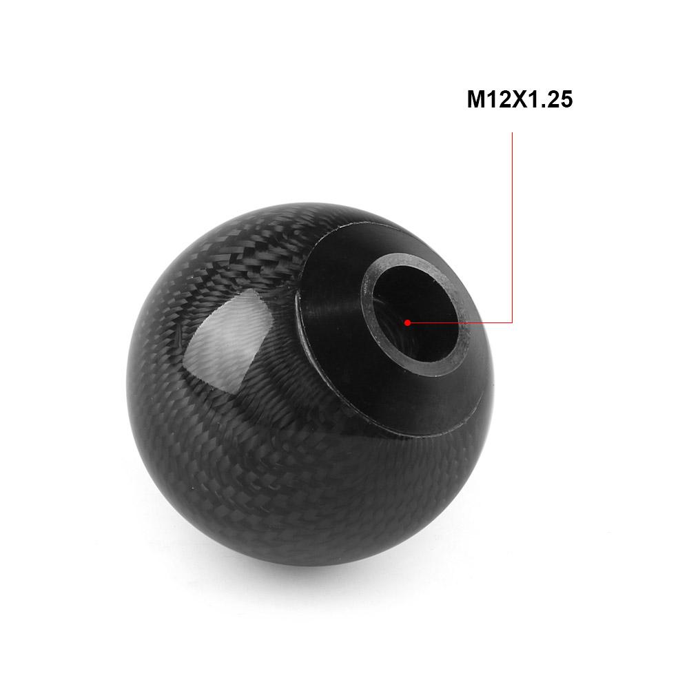 Racing Real Carbon Fiber Gear Shift knob Manual Transmission Shifter Lever Knob Round Ball Shape Handle Knob