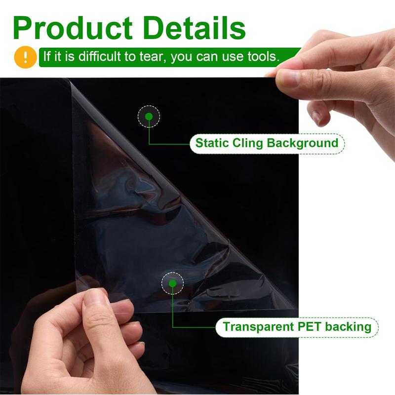 Fish Tank Background Static Sticker Cling Black Fish Tank Backdrop Aquarium Poster Aquarium Backdrop Aquarium Wallpaper Decor