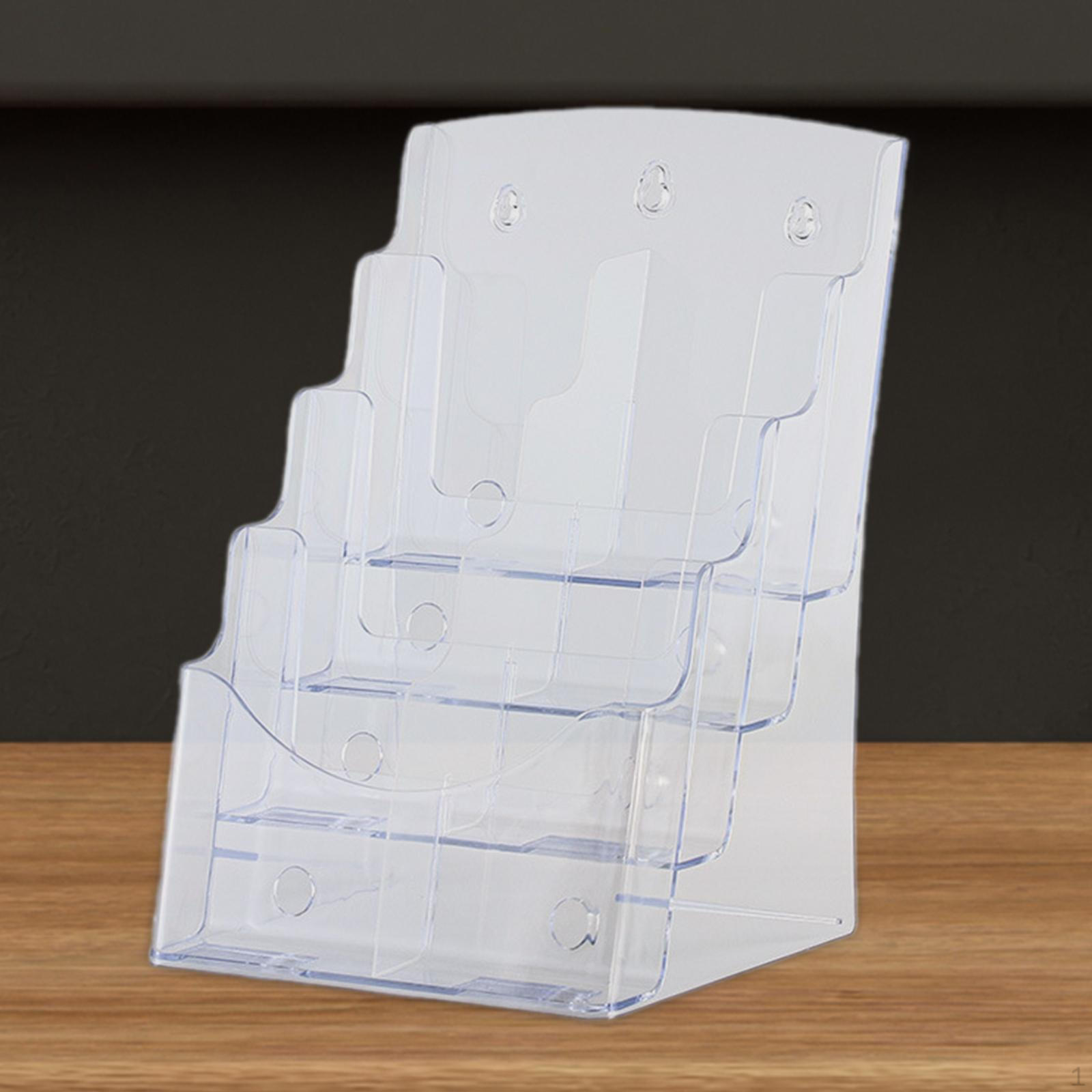 

Акриловая подставка для брошюры, держатель для брошюр, прозрачная вывеска, настольный флаер, брошюра, органайзер на столешницу 3Tier 23.5x17.3x32cm