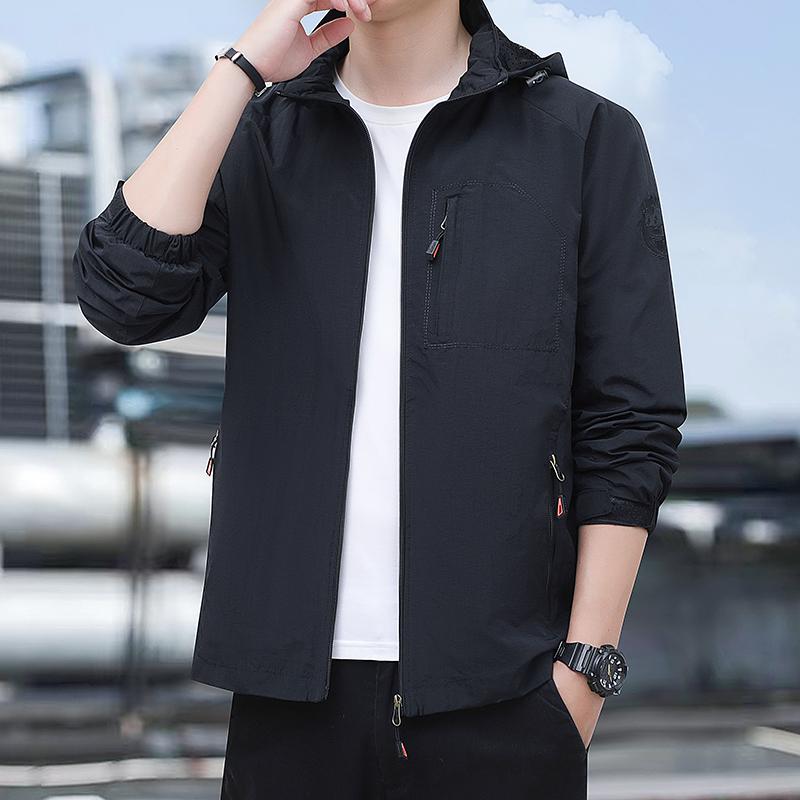 Jacket Spring New Men's Versatile Casual Spring and Autumn Collection Stand Up Collar Dad's Coat