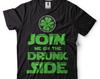 Funny St. Patrick's Day Tee: Drunk Side Irish Shamrock Shirt
