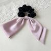 Summer Satin Fabric Ponytail Hairband Headpiece for Ladies - Double-layered, High-end Style with A Butterfly Knot for Tying Up The Hair.