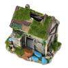 Aquarium Fish Tank Decoration: Resin Rockery Ornament Hiding House for Small Fish with Moss