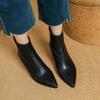 Fashion 2024 Autumn Winter Women Boot Genuine Leather Short Boots for Women Fashion Pointed Toe Med Heels Ladies Shoes Modern Boots