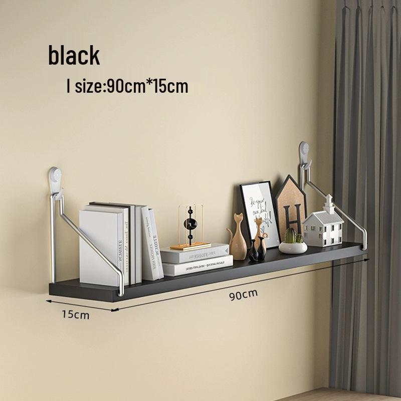 Punch-Free Wrought Iron Wall Shelf - Living Room & Bedroom Decor