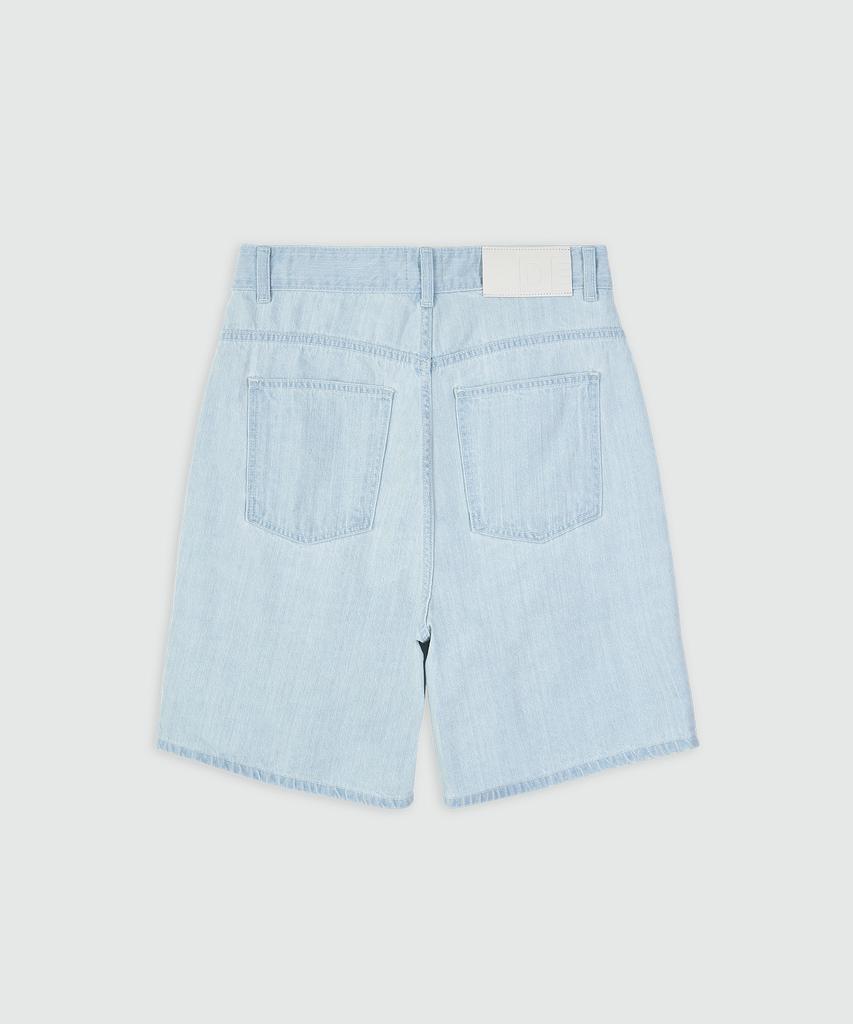 DECET [Summer Linen-Like] Linen Like 2Pleats Shorts Dcpt006Lightblue