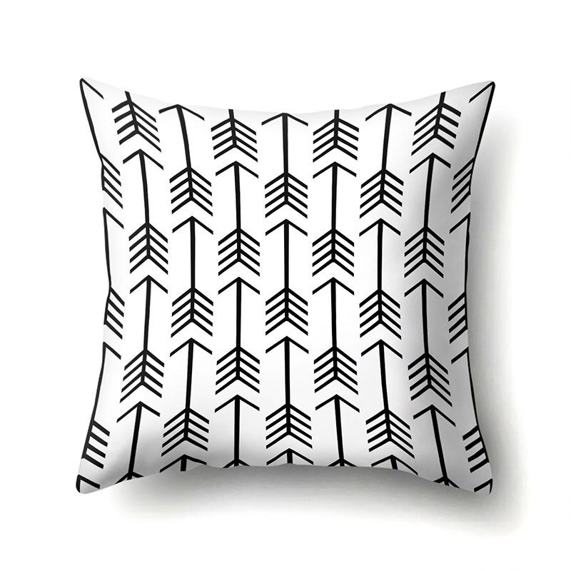 Polyester Pillow Case Geometric Home Printed Pillow Waist Cushion Cover Car Cushion Head Cushion Cover