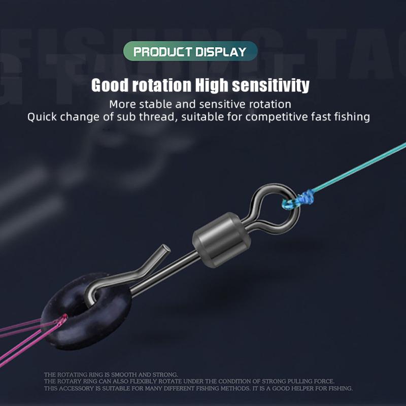 100 stücke Angeln Stecker Lager Wirbel Q-förmigen Schnell Ändern Wirbel Angelgerät Zubehör Für