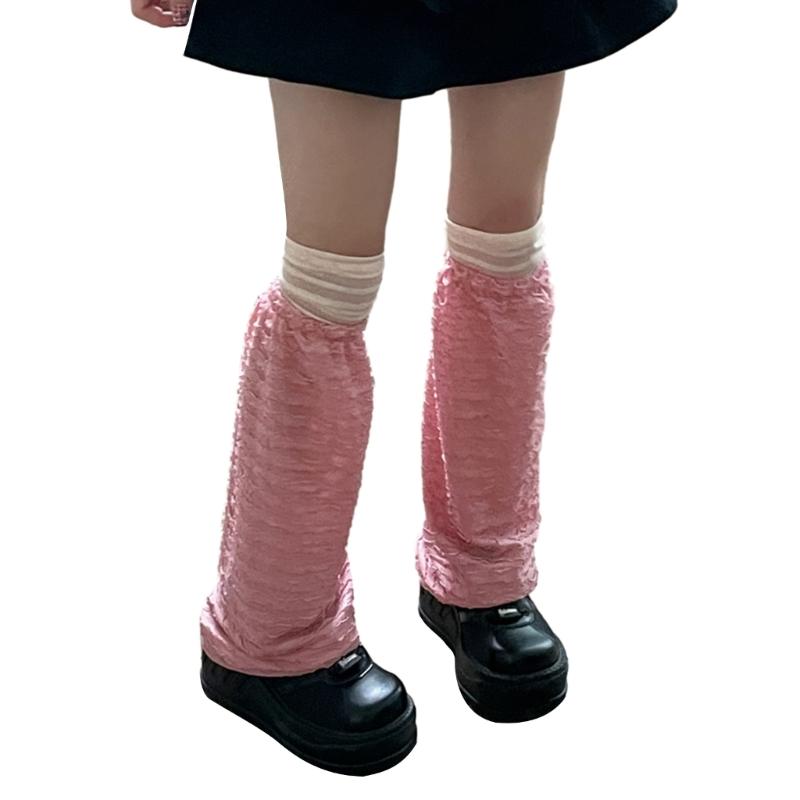 Campus Style Leg Warmers Gothic Ruffle Long Socks Leggings Gaiters Autumn Winter Flare Cuffs Ankle Heaps Socks