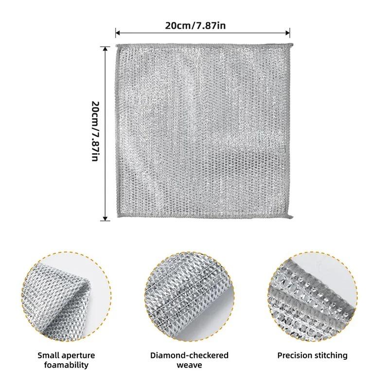 5/10 buc Lavete Metalice de Curățat, Fără Zgârieturi, Lavete Multifuncționale cu Sârmă, Umede sau Uscate, pentru Curățarea Motocicletei și a Bucătăriei