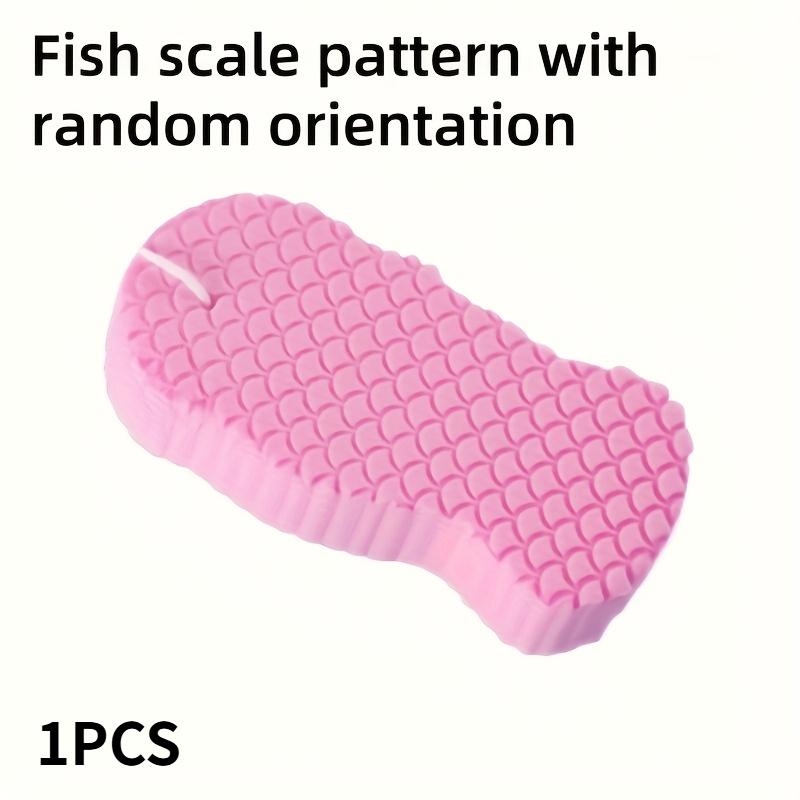 Nordic Style Exfoliating Bath Sponge, Dual-Sided Scrubbing Tool, Travel Portable Shower Brush, Suitable for Baby & Mom