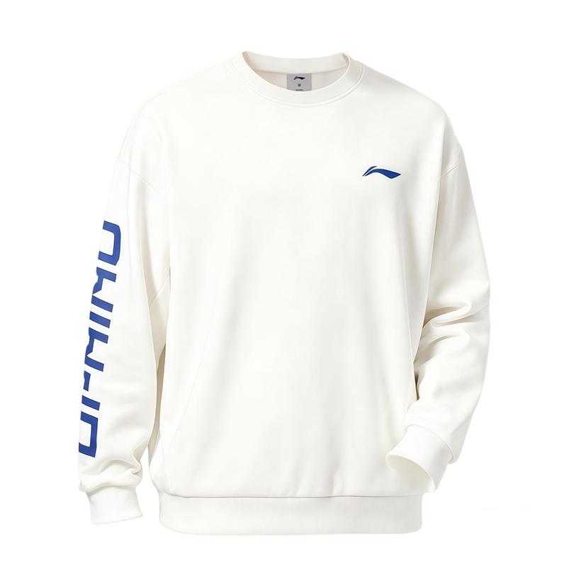 

Li-Ning Warm Fleece Crew Neck Logo Pullover Long Sleeve Sweatshirt Unisex sweatshirt AWDYE67-3 S