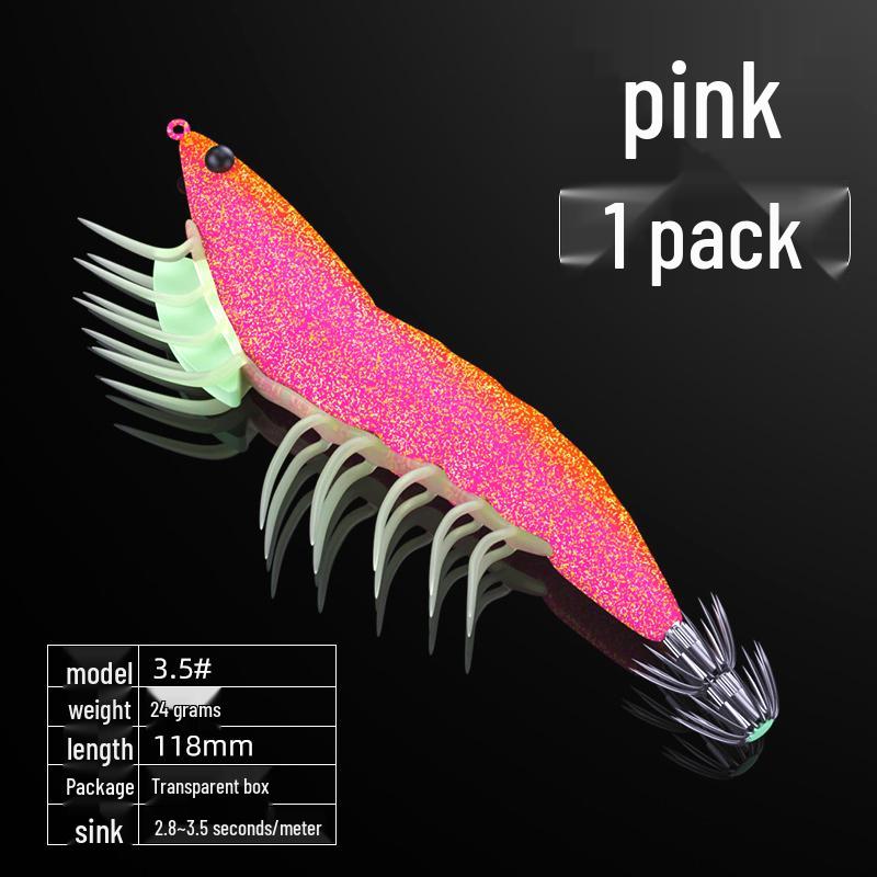 High-Value Spicy Shrimp Lure: Fluorescent, Soft Leg, Sound Bead Squid Hook Umbrella with Big Tail