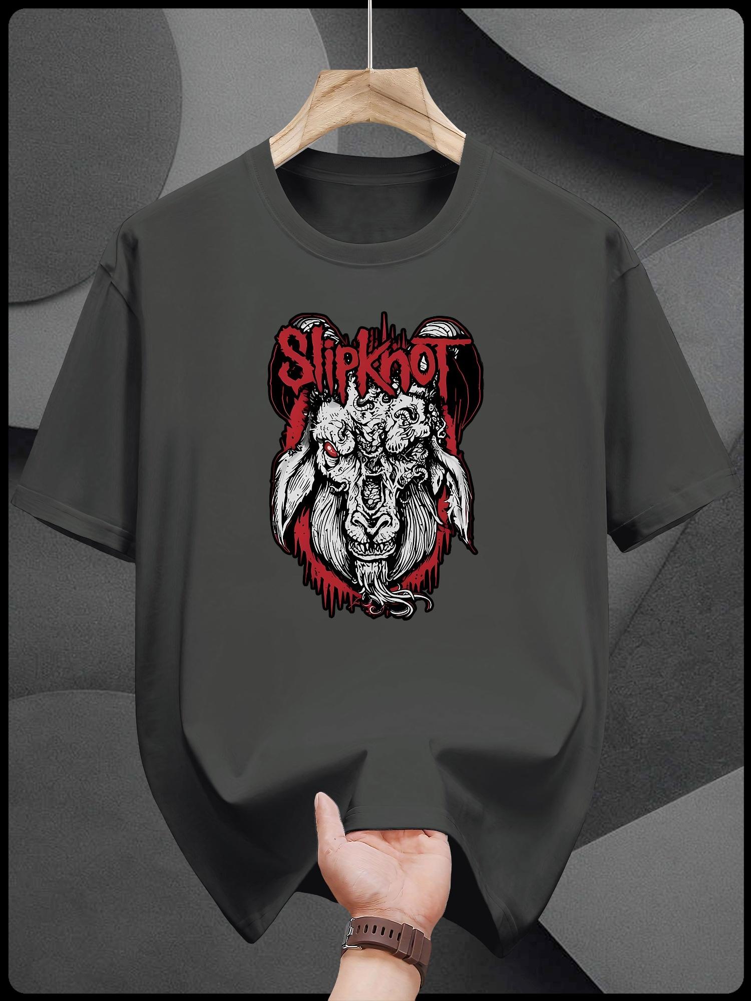 Slipknee Graphic Print Cotton T-shirt - Black Casual Summer Tee with Bold White & Red Design XXL