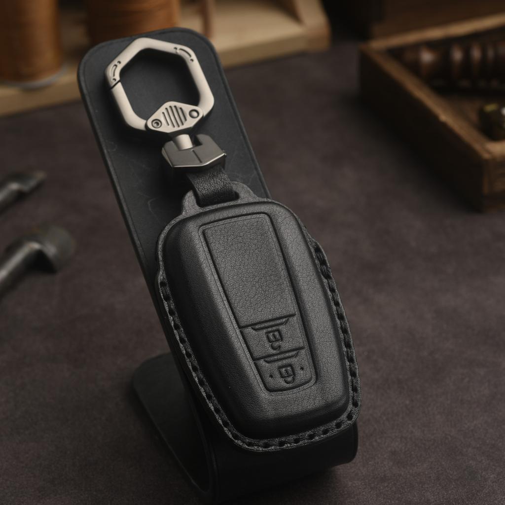 Genuine Leather Protector for Toyota Key Cover Domineering Reiz Rav4 Cruiser Crown Key Case Cover Fob