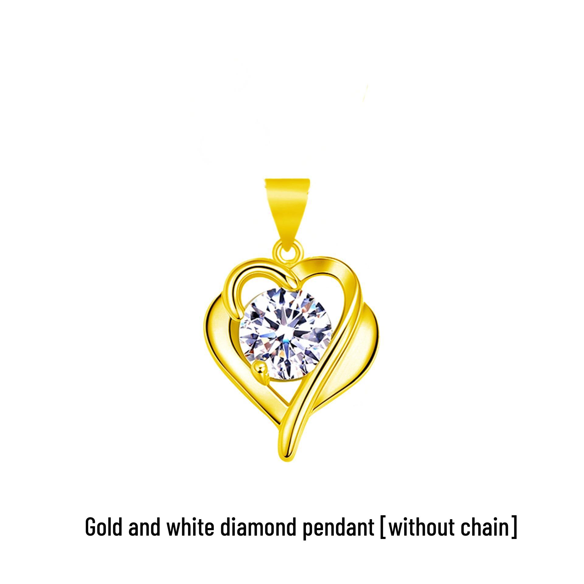 

Элегантное корейское серебряное ожерелье на ключицу с подвеской в виде сердца и бриллиантовым акцентом для женщин