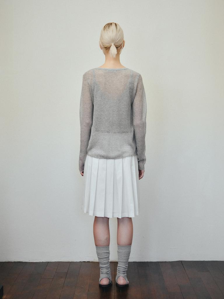 Reply Ribbed Layered Cardigan Set_Grey