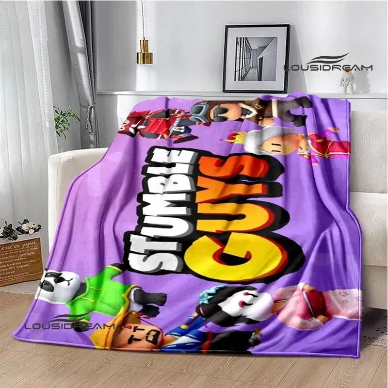 3D game Cartoon Stumble-guys printed blankets Warm Flannel blanket Soft and comfortable blanket Home bed linings Birthday Gift