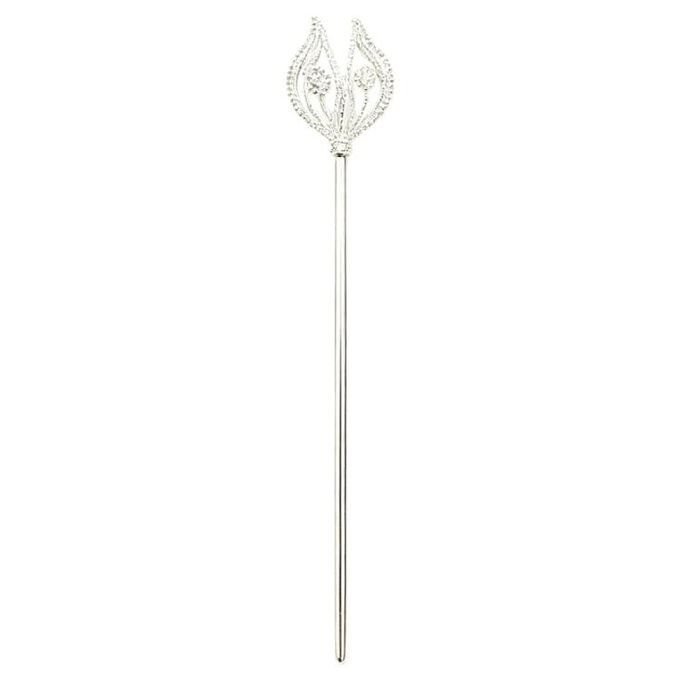 Sparkling Royal Scepter with Rhinestones Decors Flower Wand For Stage Performances And Wedding Dance Ball Stage Prop