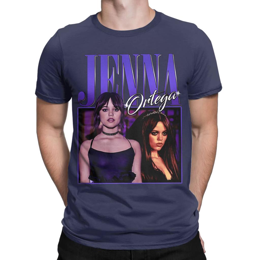 Jenna Ortega Cotton TShirt for Male Summer Actress Y2K Fun TShirts ONeck Hip Hop Tee Shirt Oversized Pattern Clothing