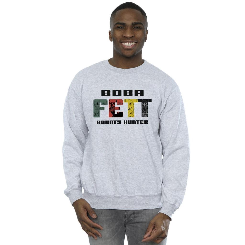 STAR WARS Mens Boba Fett Character Logo Sweatshirt