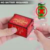 Christmas Theme Music Box Vintage Wooden Hand-cranked Music Toy Holiday Gift For Homes Dorms Living Rooms Bedrooms Decorations