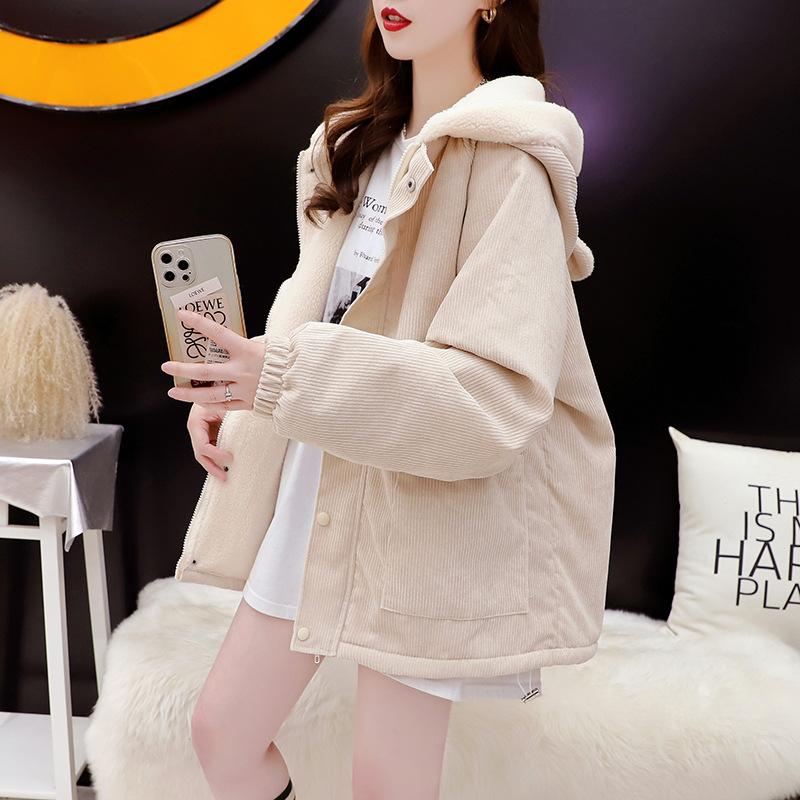 

Женский утолщенный теплый кардиган с капюшоном на молнии, свободный кардиган большого размера, повседневный теплый топ XS