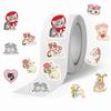 500 Pictures/roll Roll Sticker Hot-selling Tape Cartoon Bear Aesthetic Sticker Hand Account Material Decorative Envelope Mouth
