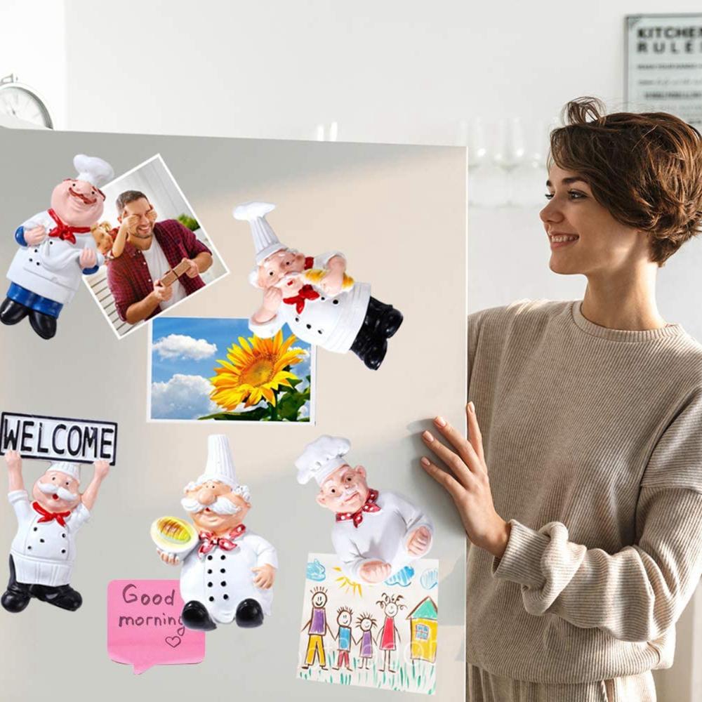 Creative Home Cook 3D Decorative Chef Fridge Magnets Note Holder Message Sticker Board Stickers