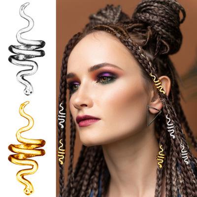 5 stuks/set zilveren metalen haarringen vlecht dreadlocks kralen haar manchetten dread tube charm dreadlock haaraccessoires extensie