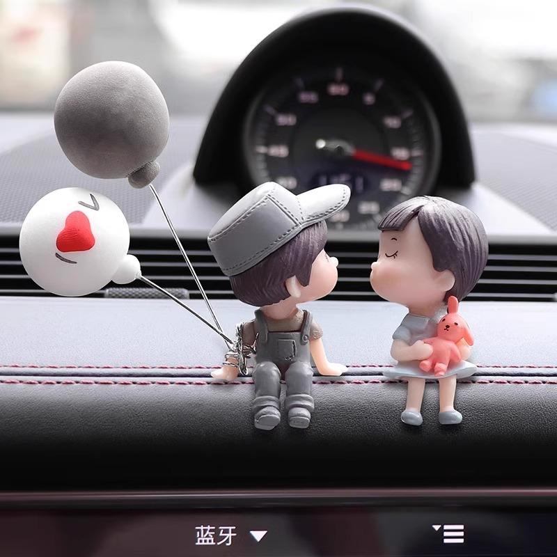 Autoinnendekorationsprodukte, Mittelkonsole Rückspiegel, Auto Paar Ornamente, Autoinnendekorationszubehör