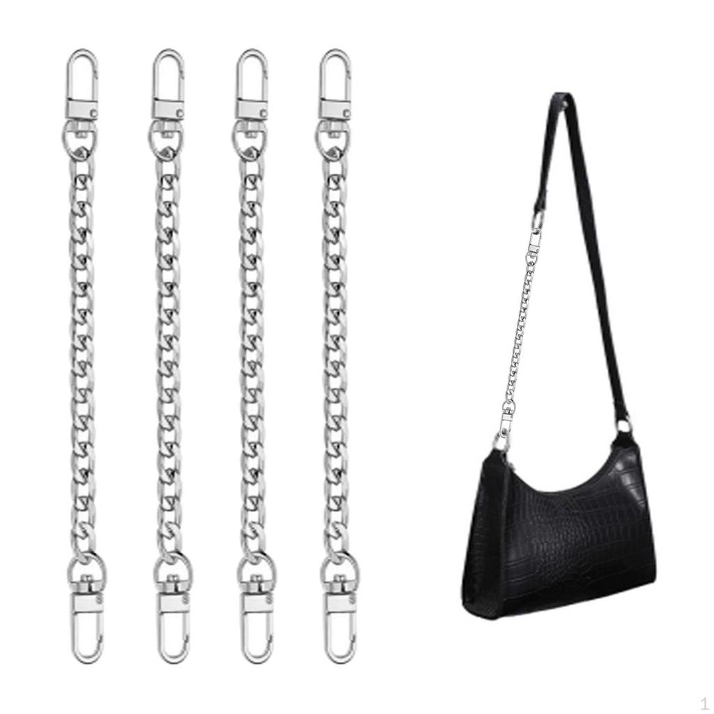 7.9" Long DIY Iron Flat Chain Strap Handbag Chains Accessories Purse Clutches Handles, Wrist Straps
