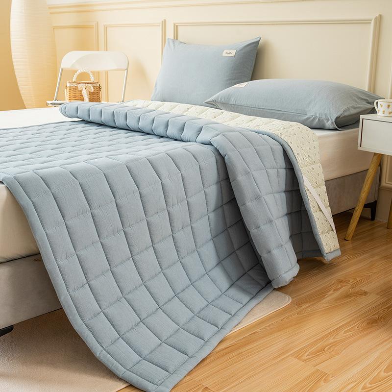 Cotton Yarn-Dyed Cotton Mattress Thickened Mattress Non-Slip Simple Bed Protection Cushion Cushion Cushion Tatami