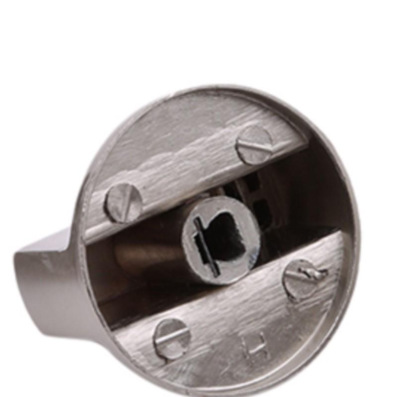 2PCS Metal 6mm/8mm Universal Silver Gas Stove Control Knobs Adaptors Oven Switch Cooking Surface Control Locks