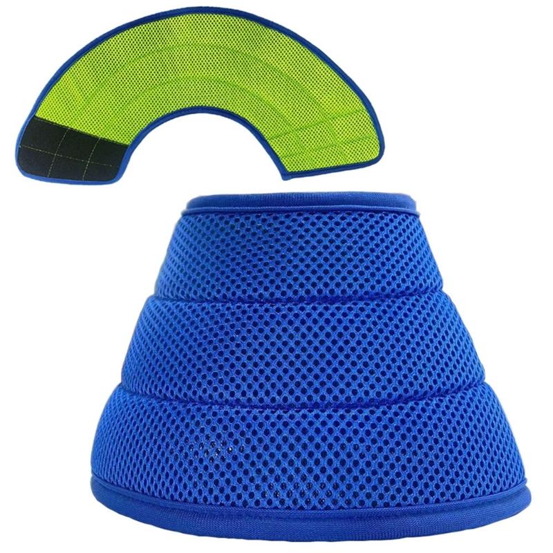 Extra Small Breathable Cats Cone Soft Healing Collar Adjustable Fasteners for Post Surgeries Care and Licking Prevention