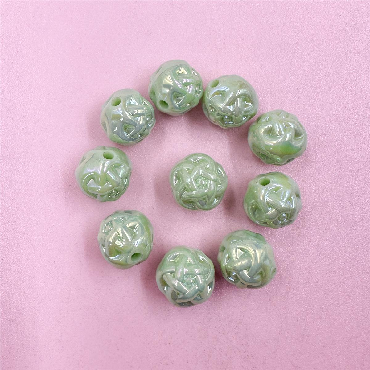 

Аксессуары ручной работы Браслеты Мода DIY Изготовление украшений Для брелка Ожерелье 10ШТ 11,1мм Моток пряжи Свободные бусины Акрил About 11.1mm 10Pcs зелёный