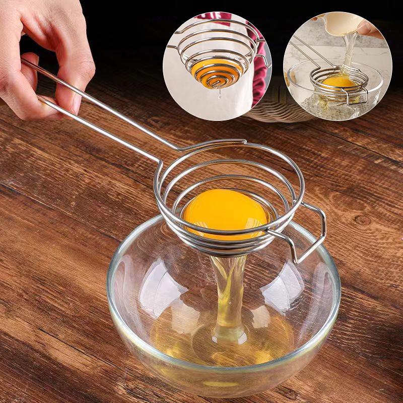 Premium Stainless Steel Egg Yolk Separator - Effortless Egg White And Yolk Divider With Filter Function For Separated Eggs