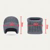 Wool Hat Scarf Two-Piece Winter Knitted Hat for Men Women Outdoor Riding Windproof Ear Protection Warm Hat