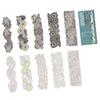 10PCS Natural Vintage Sticker Lace Aesthetic Stamping Decorative Sticker for Scrapbook Journal Album Notebook Flower