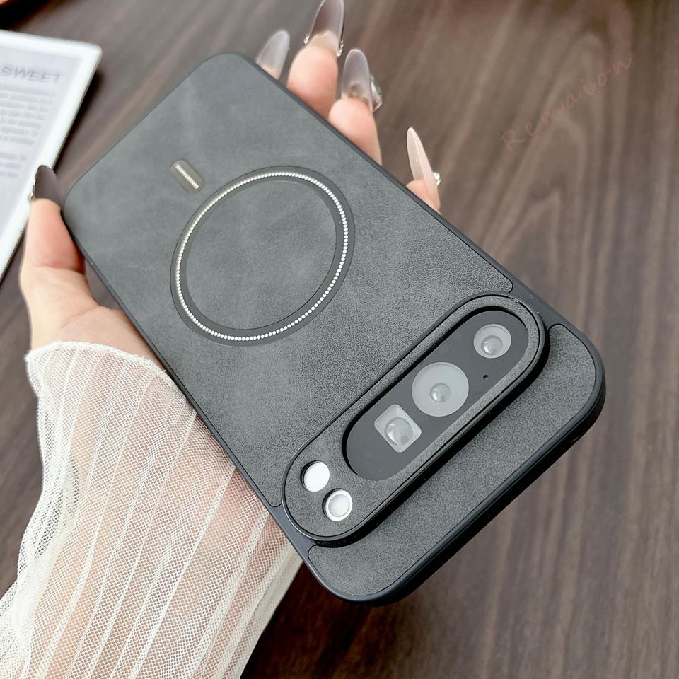 Retro Leather Magnetic Phone Case for Google Pixel 10 9 7 8 Pro XL 10A 9A 8A Armor Shockproof Protector Cover