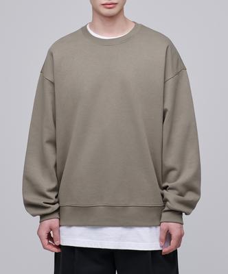 Flat Terry Oversized Sweatshirt [Dusty Beige]