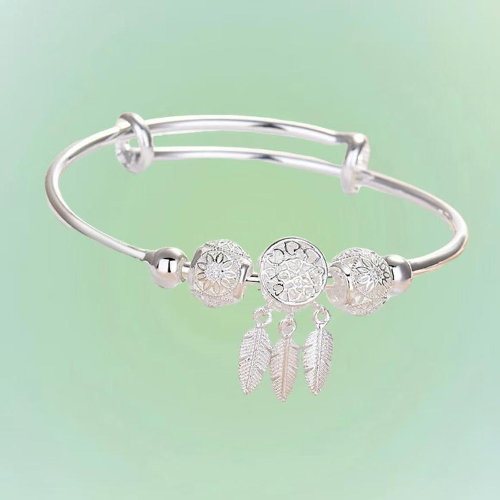 TikTok Trendy Dream Catcher Bangle: Fashionable Three Lifetimes Bracelet