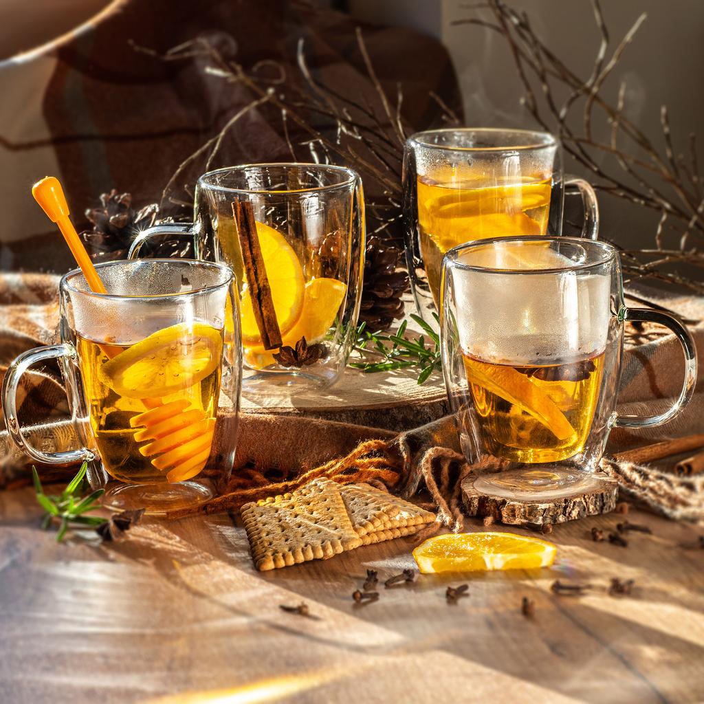 KADAX Szklanki Termiczne Z Podwójną Ścianką 270 ml 